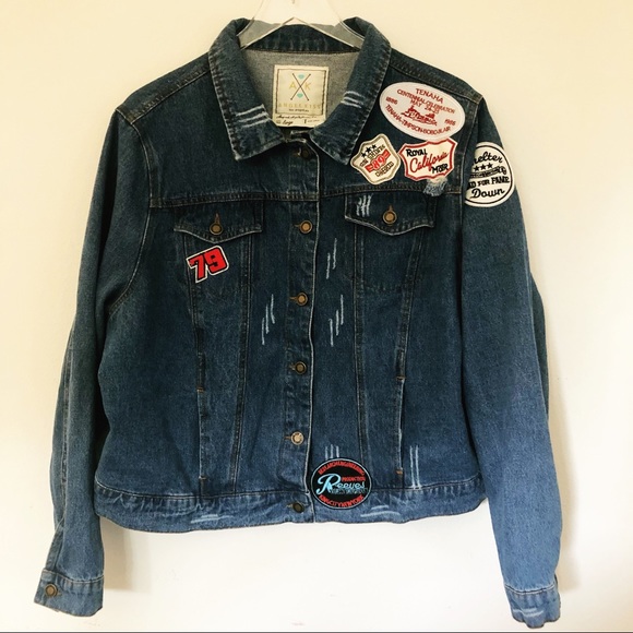Angel Kiss Jackets & Blazers - Angel Kiss Jean Jacket with Patches